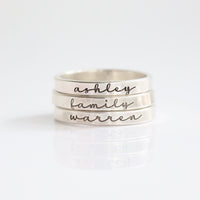 Personalized Custom Stackable Name or Word Ring