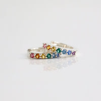 Callie Rainbow Huggie Hoop Earrings