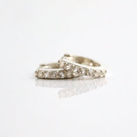 Crystal Huggie Hoop Earrings