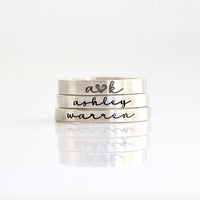 Personalized Custom Stackable Name or Word Ring