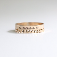 Personalized Custom Stackable Name or Word Ring