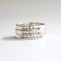 Personalized Custom Stackable Name or Word Ring