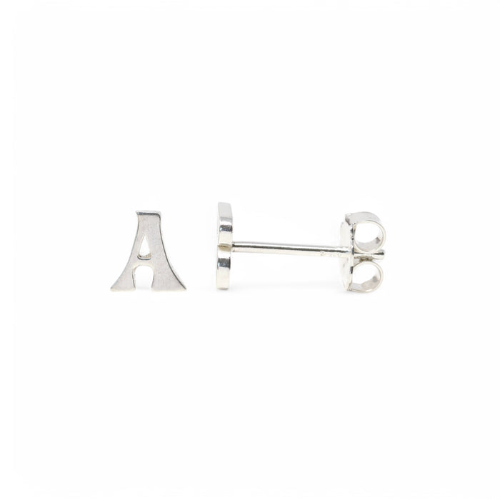 Retro Initial Stud Earrings