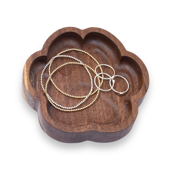 Paw Jewelry Dish in Walnut