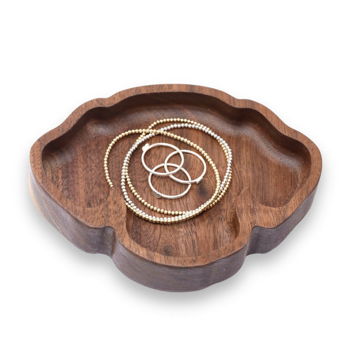 Dog Jewelry Dish in Walnut