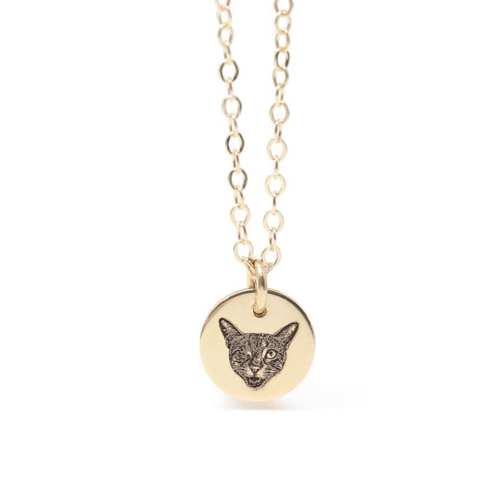 Pet Portrait Disc Necklace