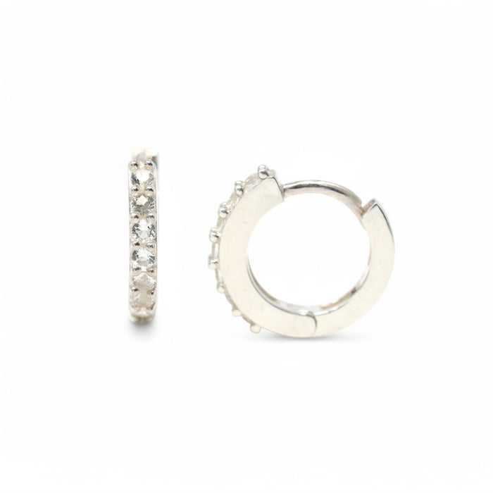 Classic Crystal Huggie Hoop Earrings