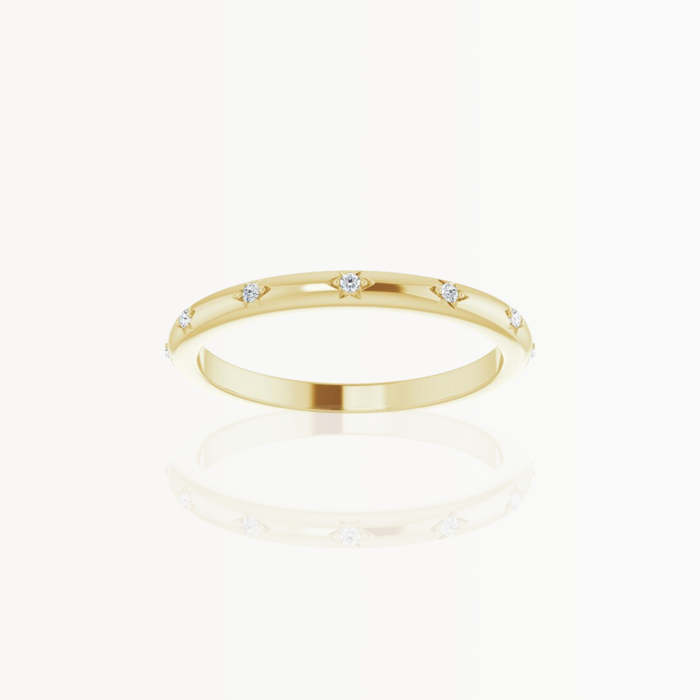 14k Gold Endless Love Natural Diamond Eternity Ring