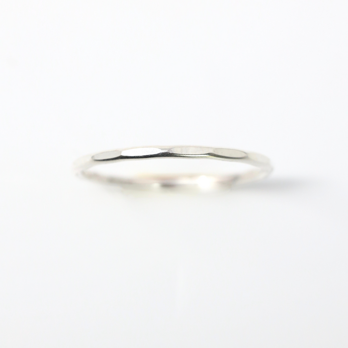 Sterling silver hammered stacking ring by Shop Wrenn
