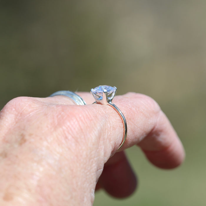 Cushion Crystal Ring