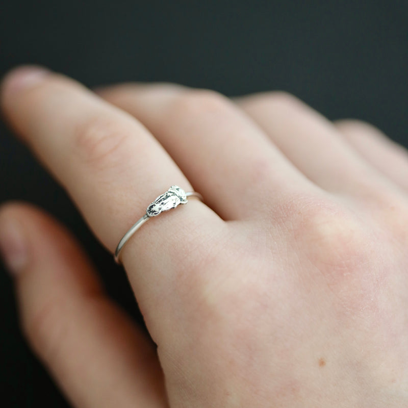 Horse Portrait Custom Stacking Ring