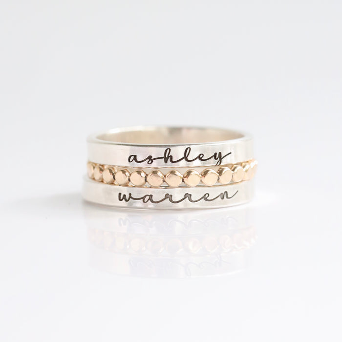 Personalized Custom Stackable Name or Word Ring