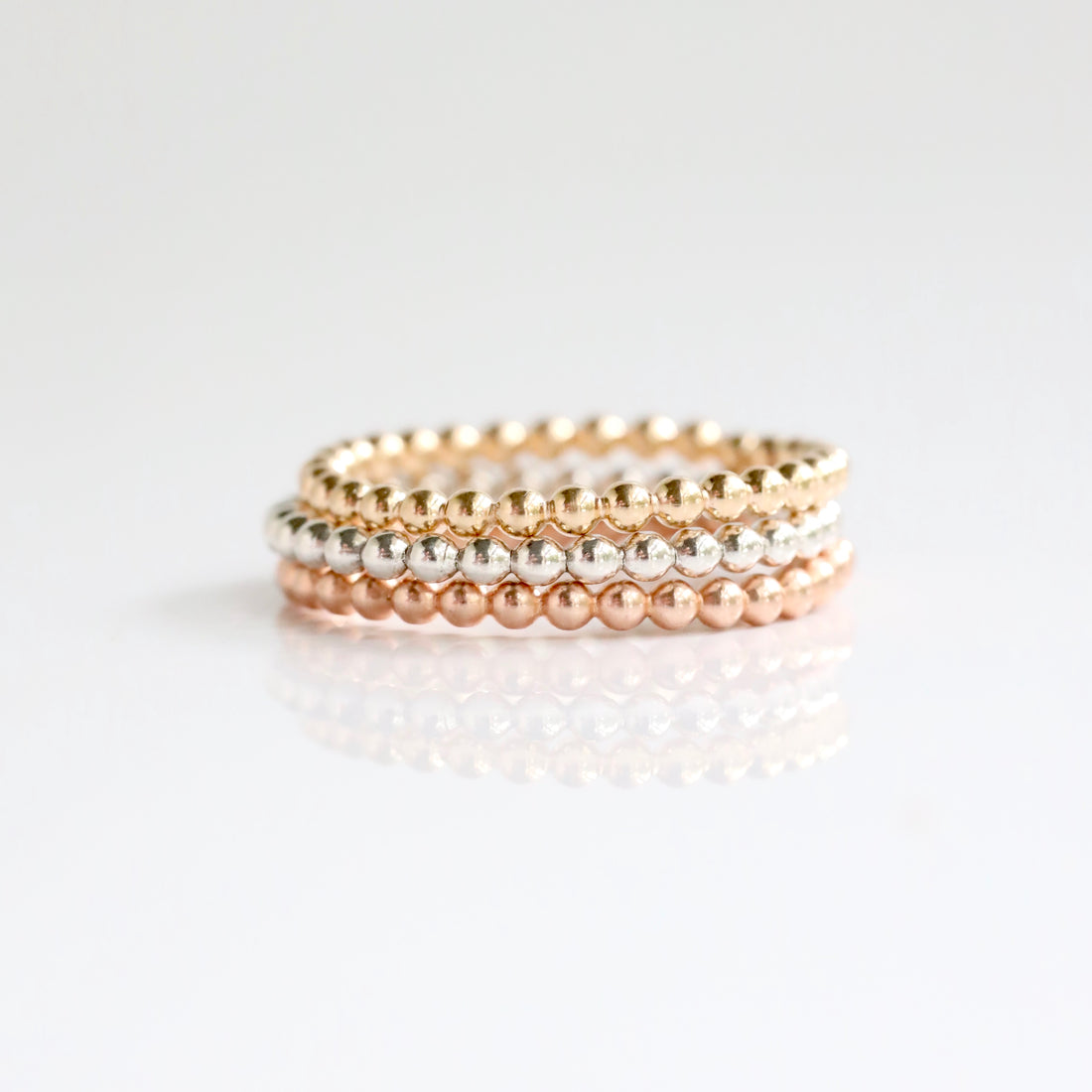 Avery Beaded Everyday Stacking Ring