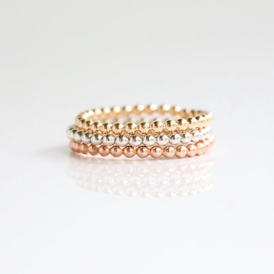 Avery Beaded Everyday Stacking Ring