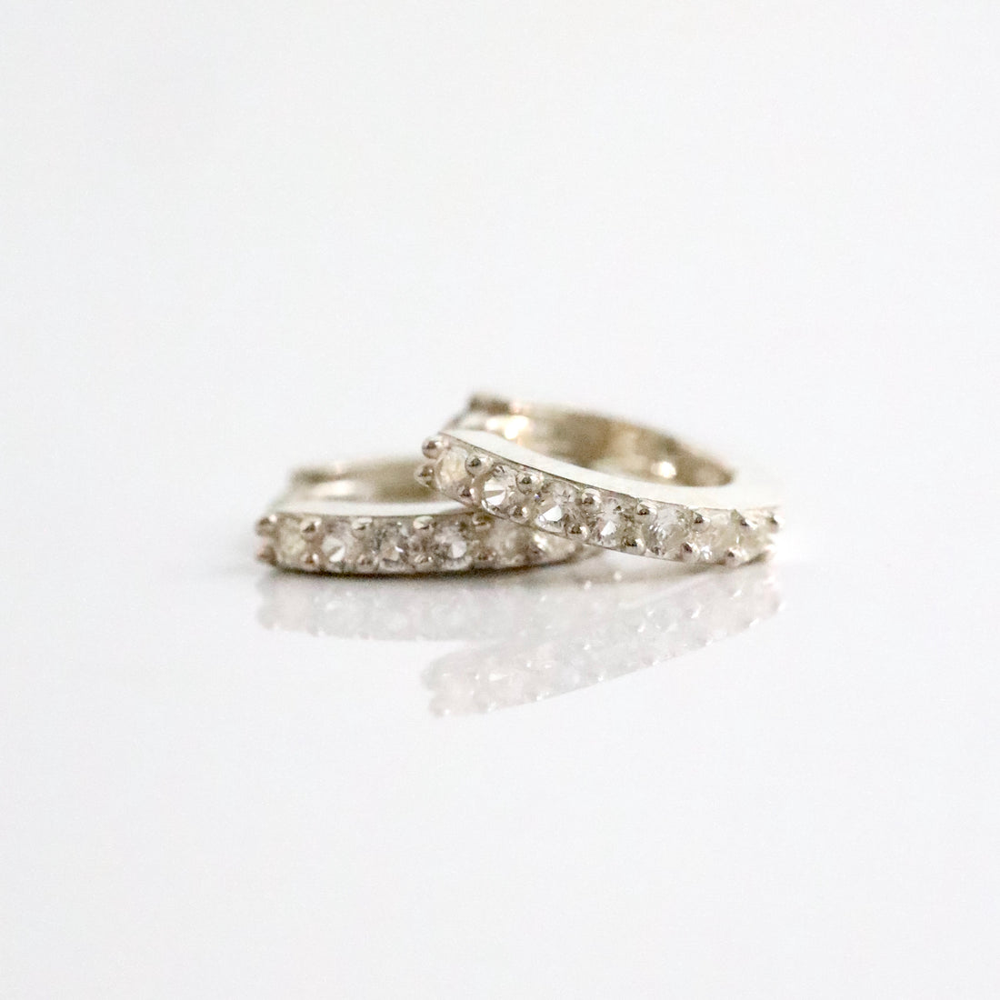 Crystal Huggie Hoop Earrings