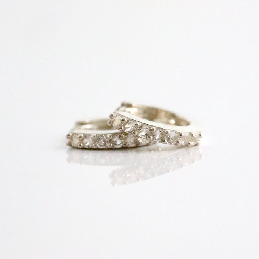 Crystal Huggie Hoop Earrings