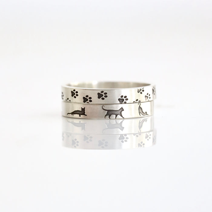 Poppy & the Puppy Cat Lover Stacking Ring