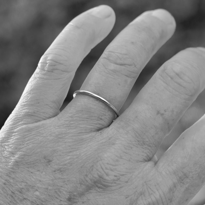 Gold filled minimalist stacking band