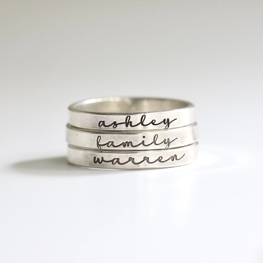 Personalized Custom Stackable Name or Word Ring