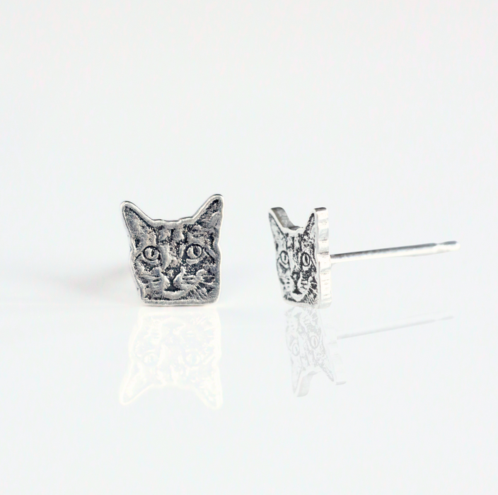 Pet Portrait Custom Stud Earrings