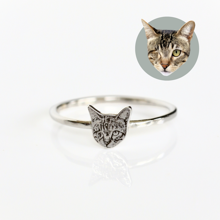 Pet Portrait Custom Stacking Ring