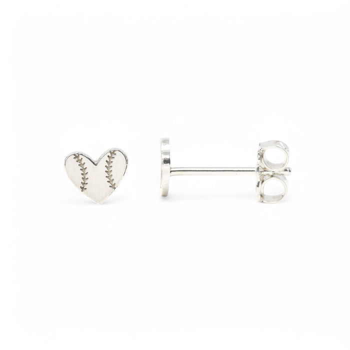 I Love Sports Heart Stud Earrings - Choose your sport!