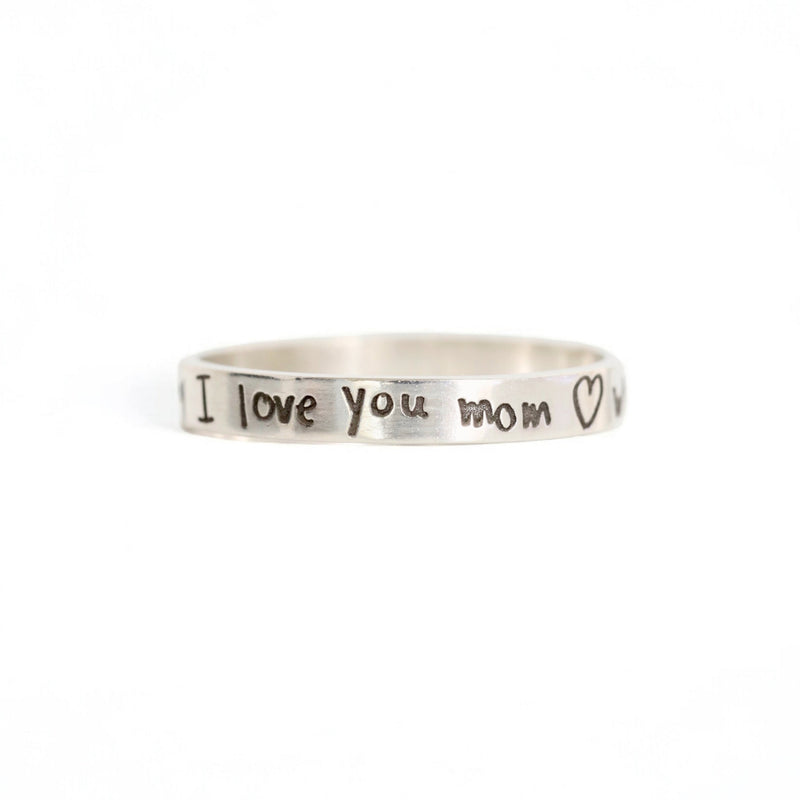 Custom Handwriting Ring – A Personalized Keepsake