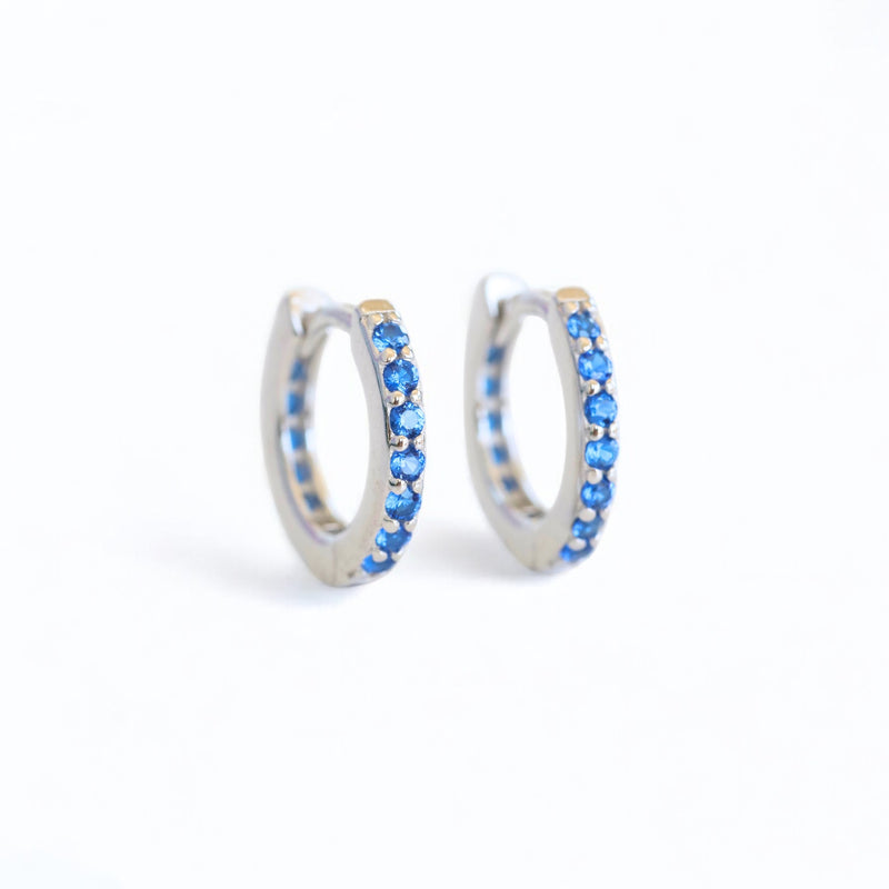 Pop of Color - Crystal Huggie Hoop Earrings