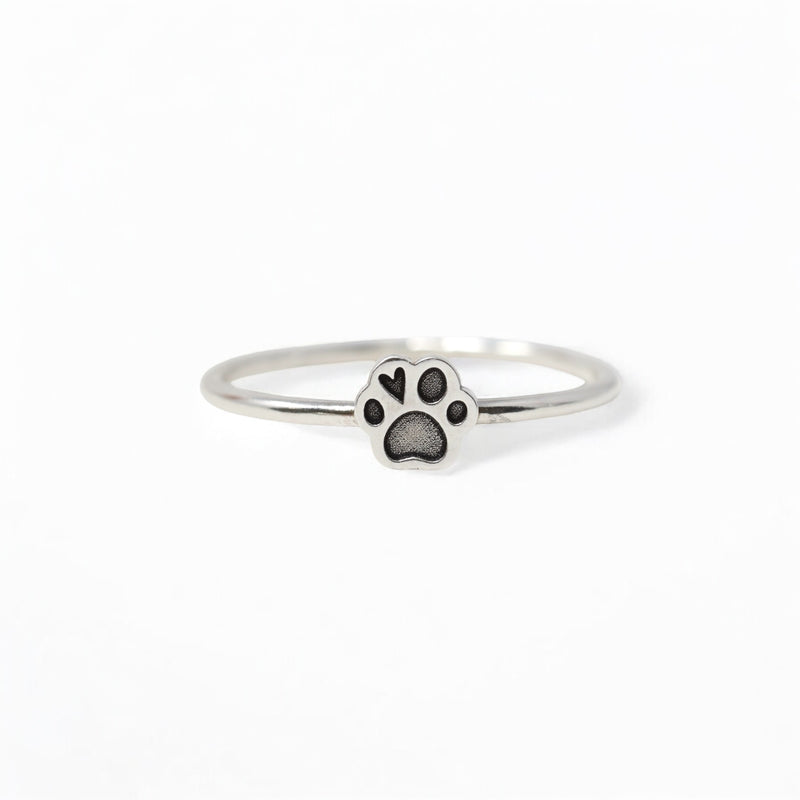 Paw Print Ring in Sterling Silver