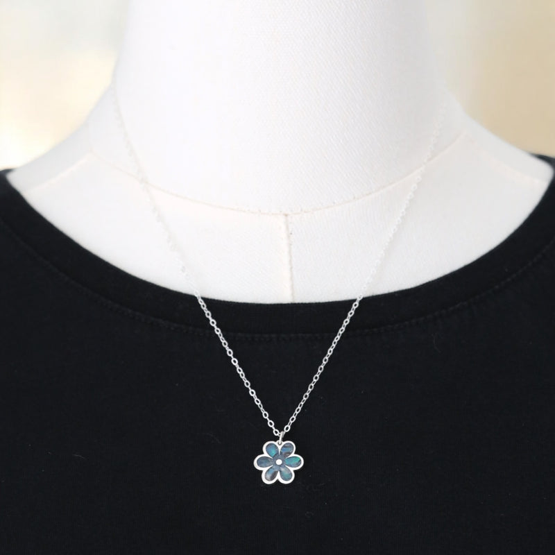 Australian Opal Flower Inlay Necklace #2