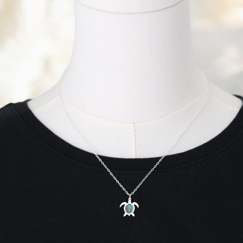 Chrysocolla Turtle Inlay Necklace