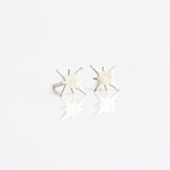 Celestial 8-Point Star Stud Earrings