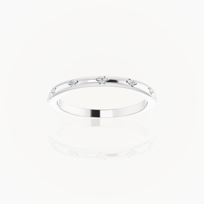 14k Gold Endless Love Natural Diamond Eternity Ring