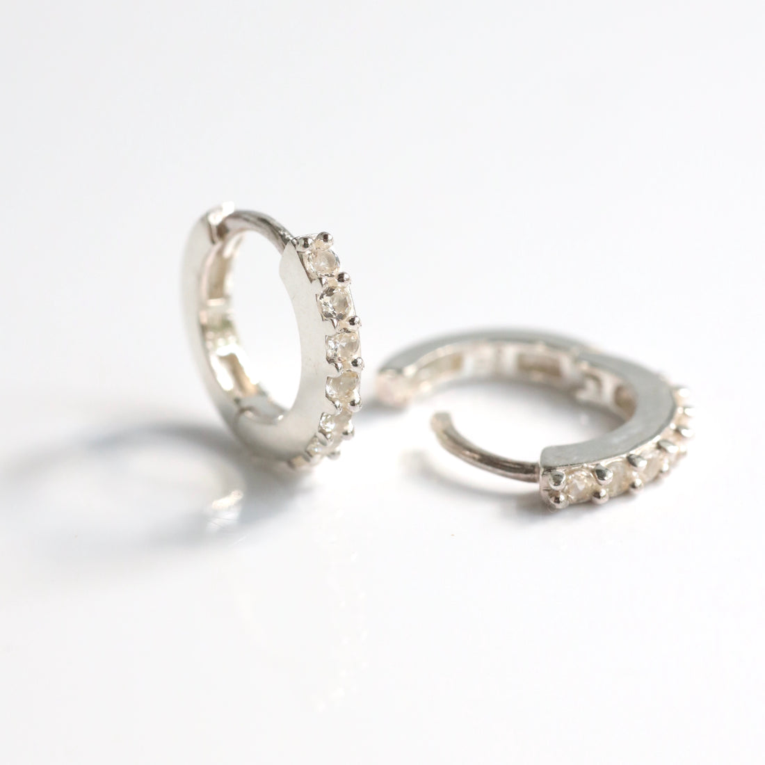 Crystal Huggie Hoop Earrings