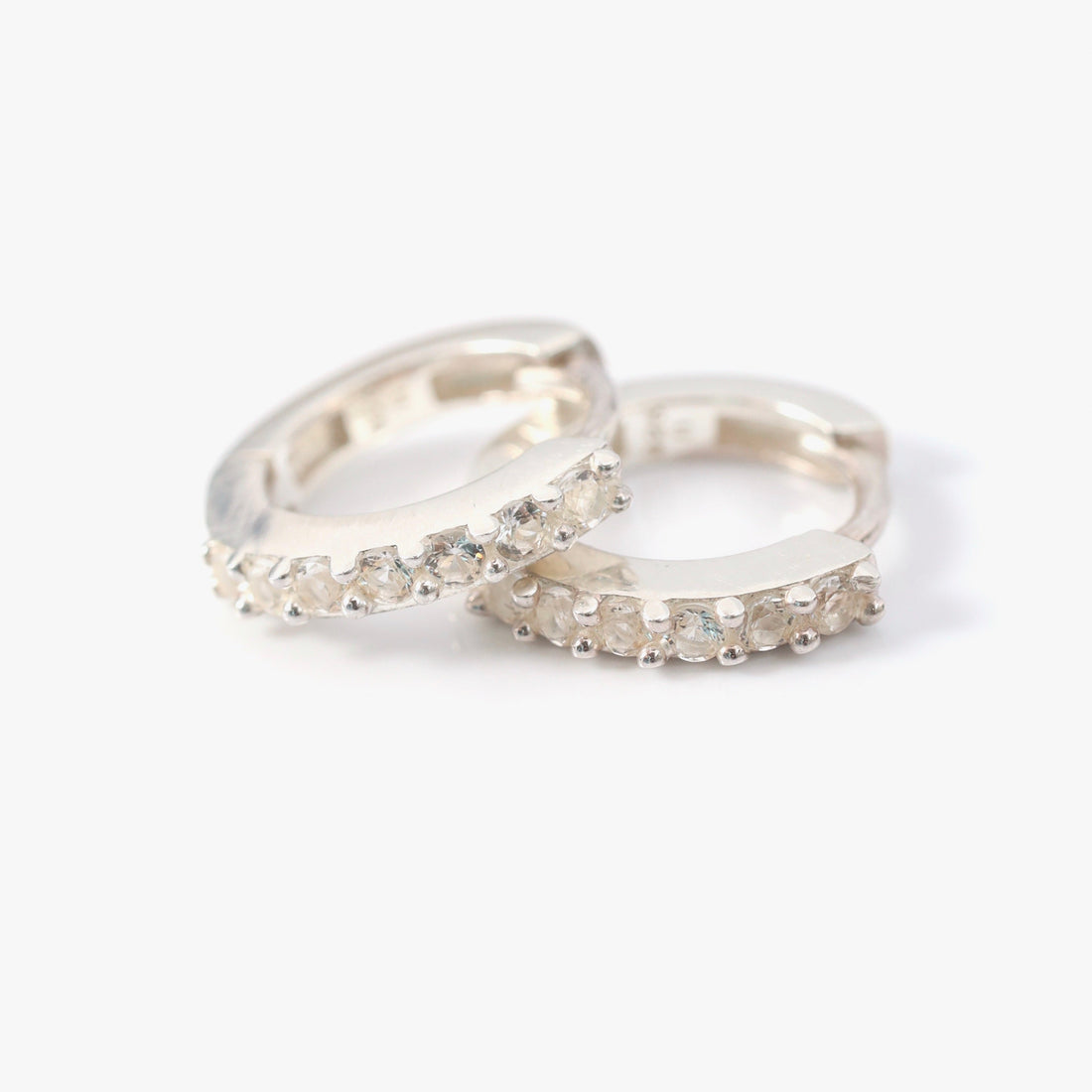 Crystal Huggie Hoop Earrings