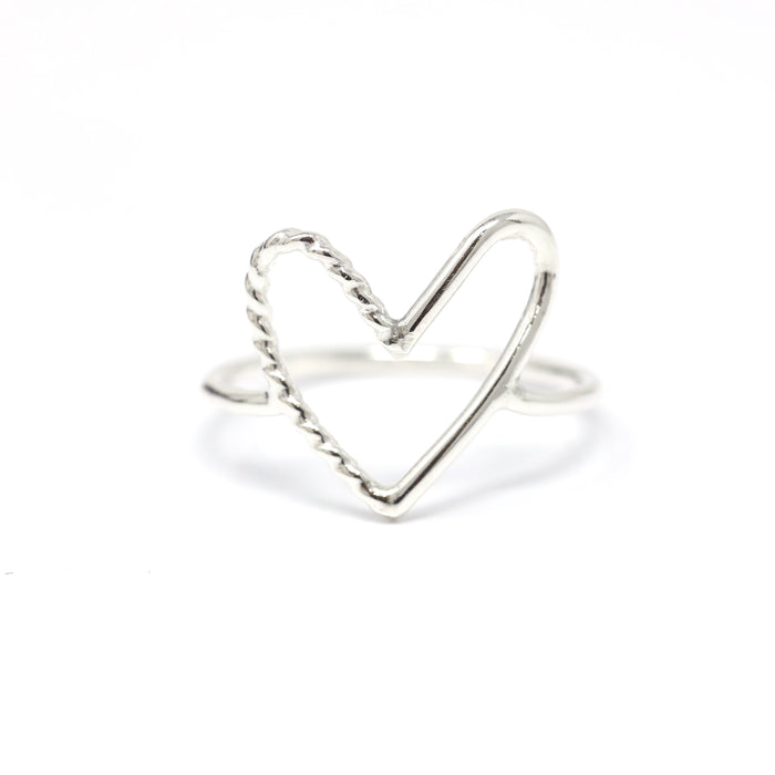 Amara Twisted Heart Ring - Petite option now available!