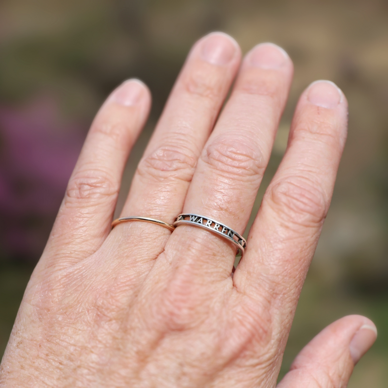 Smooth Stacking Ring – Minimalist Thin Band in Sterling Silver, Gold Filled & Solid Gold