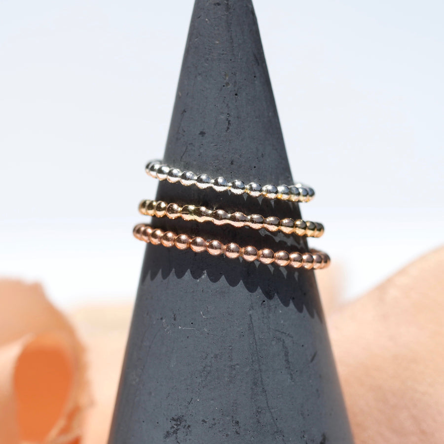 Avery Beaded Everyday Stacking Ring