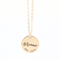 Mother's Day Special Established Custom Necklace - Round