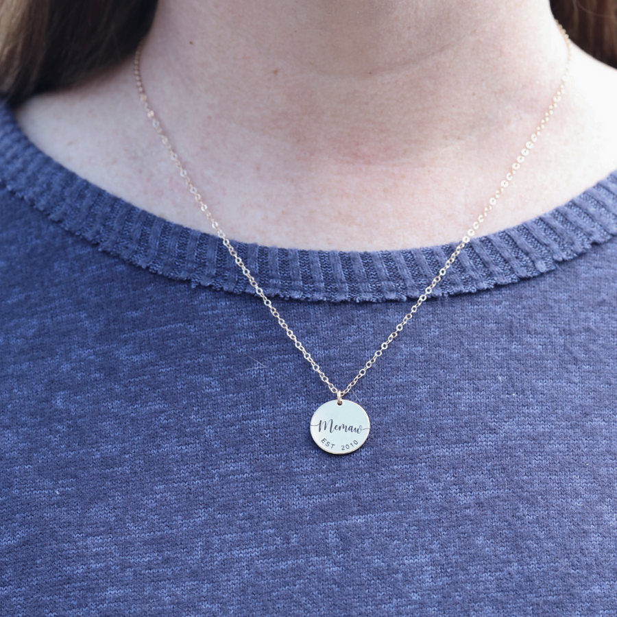 Mother's Day Special Established Custom Necklace - Round