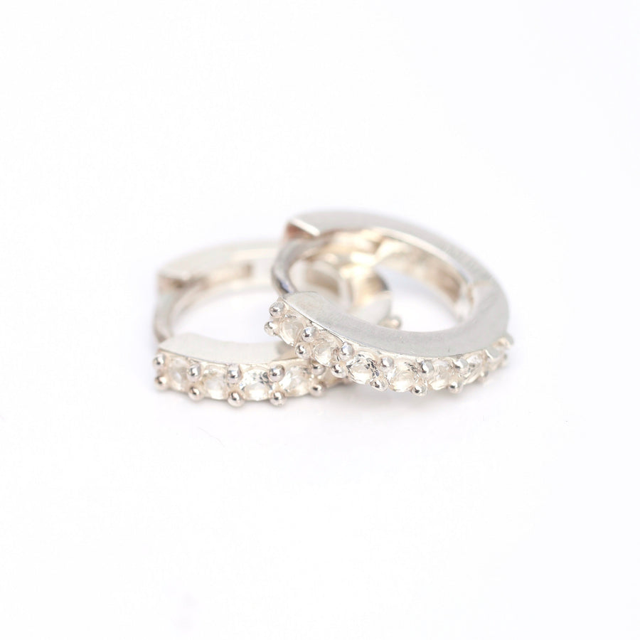 Crystal Huggie Hoop Earrings