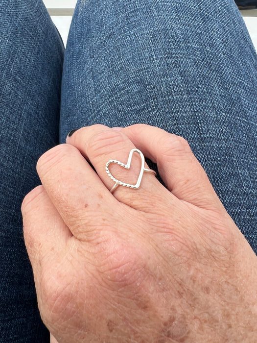 Amara Twisted Heart Ring - Petite option now available!
