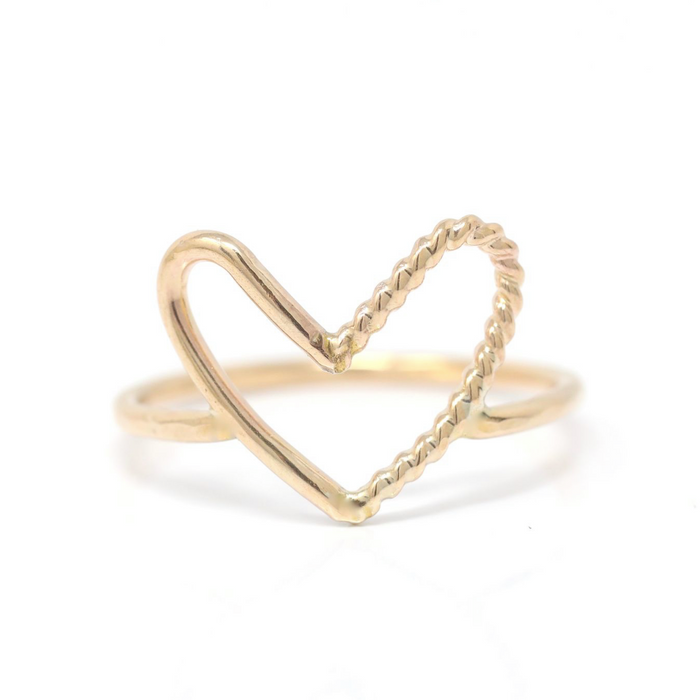 Amara Twisted Heart Ring - Petite option now available!